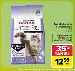 Carrefour Żwirek dla kota Super Benek Optimum Line Lawenda oferta