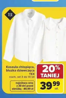 Carrefour Bluzka dziewczęca TEX oferta