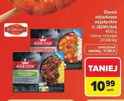 Carrefour Danie obiadowe azjatyckie Kurczak w sosie Asia Cook U Jędrusia oferta
