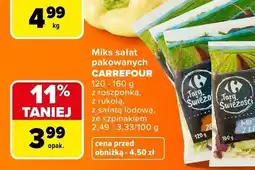 Carrefour Miks sałat pakowanych z roszponką Targ Świeżości oferta