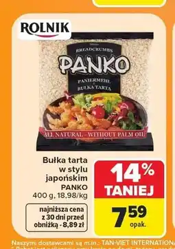 Carrefour Bułka tarta w stylu japońskim Panko Rolnik oferta