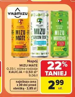 Carrefour Napój Vitamizu Mizu Green Tea Lemongrass oferta