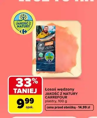 Carrefour Łosoś wędzony Jakość z Natury Carrefour plastry oferta