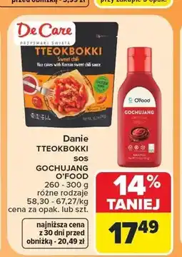 Carrefour Danie Tteokbokki O'Food Sweet Chili oferta