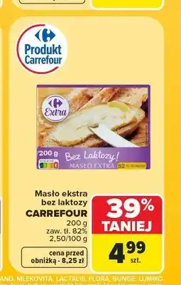Carrefour Masło ekstra bez laktozy Carrefour oferta