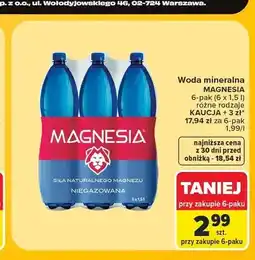 Carrefour Woda mineralna Magnesia niegazowana 6-pak oferta