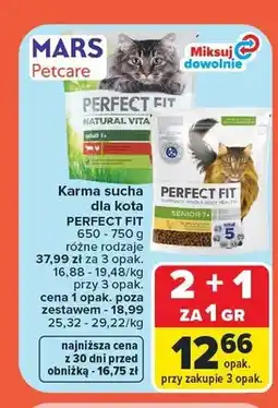 Carrefour Karma sucha dla kota Perfect Fit Senior 7+ oferta