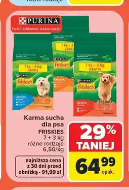 Carrefour Karma sucha dla psa Purina Friskies Junior oferta
