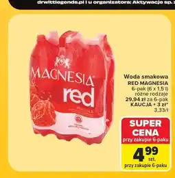 Carrefour Woda smakowa Magnesia Red Malina 6-pak oferta