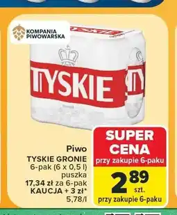 Carrefour Piwo Tyskie Gronie 6-pak oferta