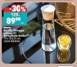 Biedronka Karafka filtrująca szklana Wessper K1 Borosilicate Actitex oferta
