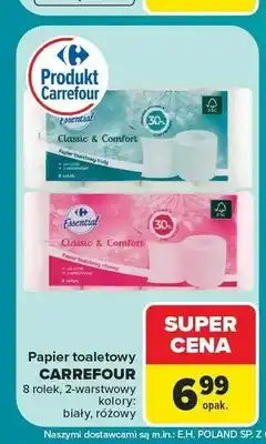 Carrefour Papier toaletowy Carrefour Essential biały oferta