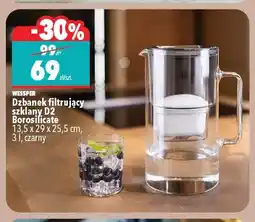 Biedronka Dzbanek filtrujący szklany Wessper D2 Borosilicate oferta