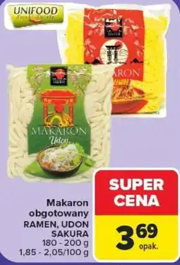Carrefour Makaron obgotowany RAMEN, UDON SAKURA oferta