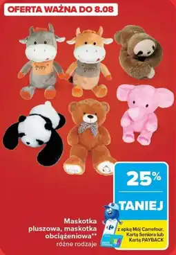 Carrefour Maskotka pluszowa, maskotka obciążeniowa oferta