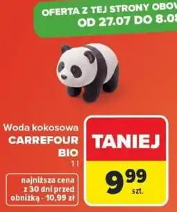 Carrefour Woda kokosowa CARREFOUR BIO oferta