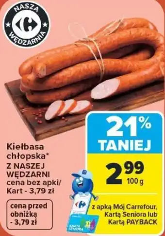 Carrefour Kiełbasa chłopska oferta