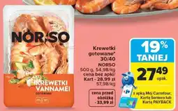Carrefour Krewetki gotowane 30/40 NORSO oferta