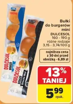 Carrefour Bułki do burgerów mini DULCESOL oferta