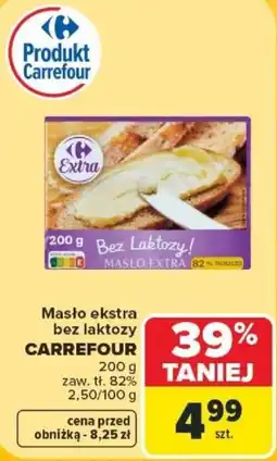 Carrefour Masło ekstra bez laktozy CARREFOUR oferta
