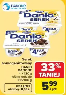 Carrefour Serek homogenizowany DANIO DANONE oferta
