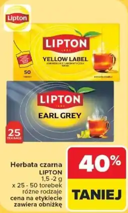 Carrefour Herbata czarna LIPTON oferta