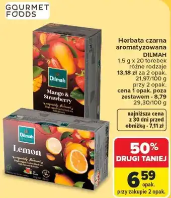 Carrefour Herbata czarna aromatyzowana Dilmah oferta