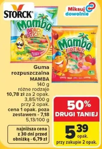 Carrefour Guma rozpuszczalna MAMBA oferta