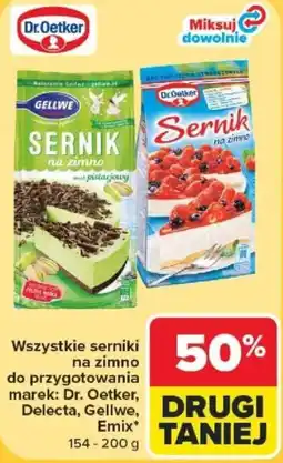 Carrefour Serniki na zimno do przygotowania marek: Dr. Oetker, Delecta, Gellwe, Emix oferta