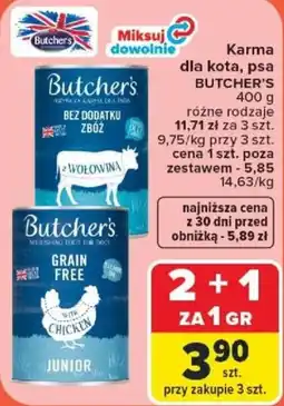 Carrefour Karma dla kota, psa BUTCHER'S oferta
