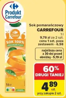 Carrefour Sok pomarańczowy CARREFOUR oferta