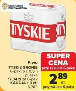 Carrefour Piwo TYSKIE GRONIE oferta
