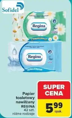 Carrefour Papier toaletowy nawilżany REGINA oferta