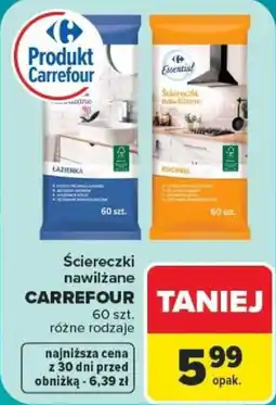 Carrefour Ściereczki nawilżane CARREFOUR oferta