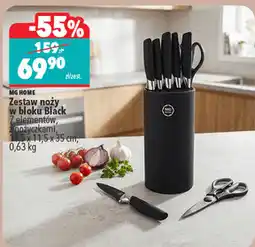 Biedronka MG Home Zestaw noży w bloku Black 7 elementów oferta
