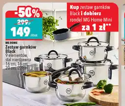 Biedronka MG Home Zestaw garnków Black 9 elementów oferta