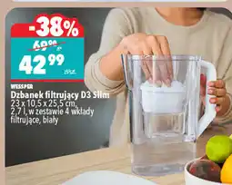 Biedronka Wessper Dzbanek filtrujący D3 Slim oferta