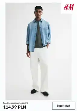 H&M Spodnie dresowe Loose Fit H&M oferta