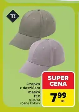 Carrefour Czapka z daszkiem męska TEX gładka oferta