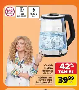 Carrefour Czajnik szklany MG Home GK24001 oferta