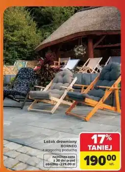 Carrefour Leżak drewniany BORNEO oferta