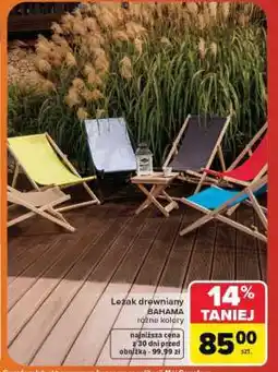 Carrefour Leżak drewniany BAHAMA oferta