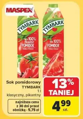 Carrefour Sok pomidorowy Tymbark oferta