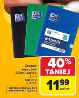 Carrefour Zestaw zeszytów A5/60 kartek 2 + 1 oferta