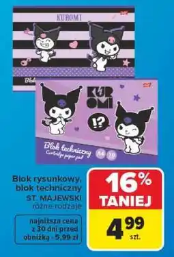 Carrefour Blok rysunkowy, blok techniczny oferta