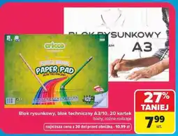 Carrefour Blok rysunkowy, blok techniczny A3/10 oferta