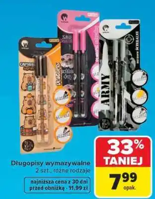 Carrefour Długopisy wymazywalne oferta