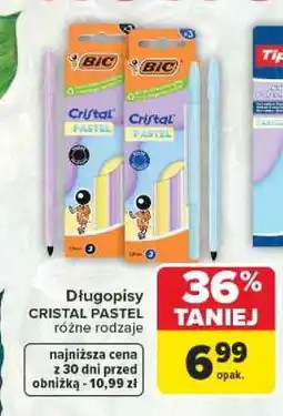 Carrefour Długopisy CRISTAL PASTEL oferta
