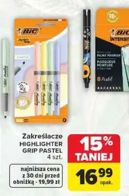 Carrefour Zakreślacze HIGHLIGHTER GRIP PASTEL oferta