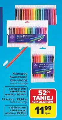 Carrefour Flamastry dwustronne KOH-I-NOOR oferta